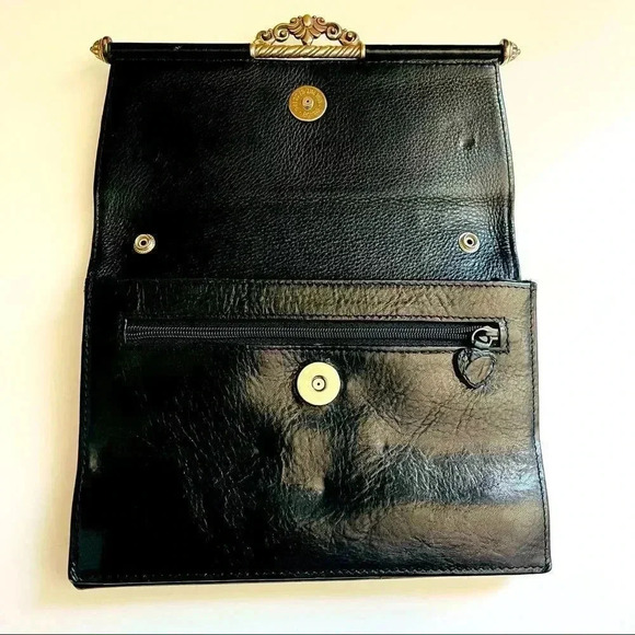 Brighton Alligator Embossed Leather Clutch/Organizer - Picture 5 of 13